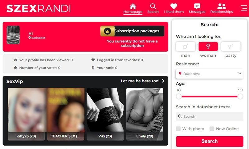 Szexrandi Homepage